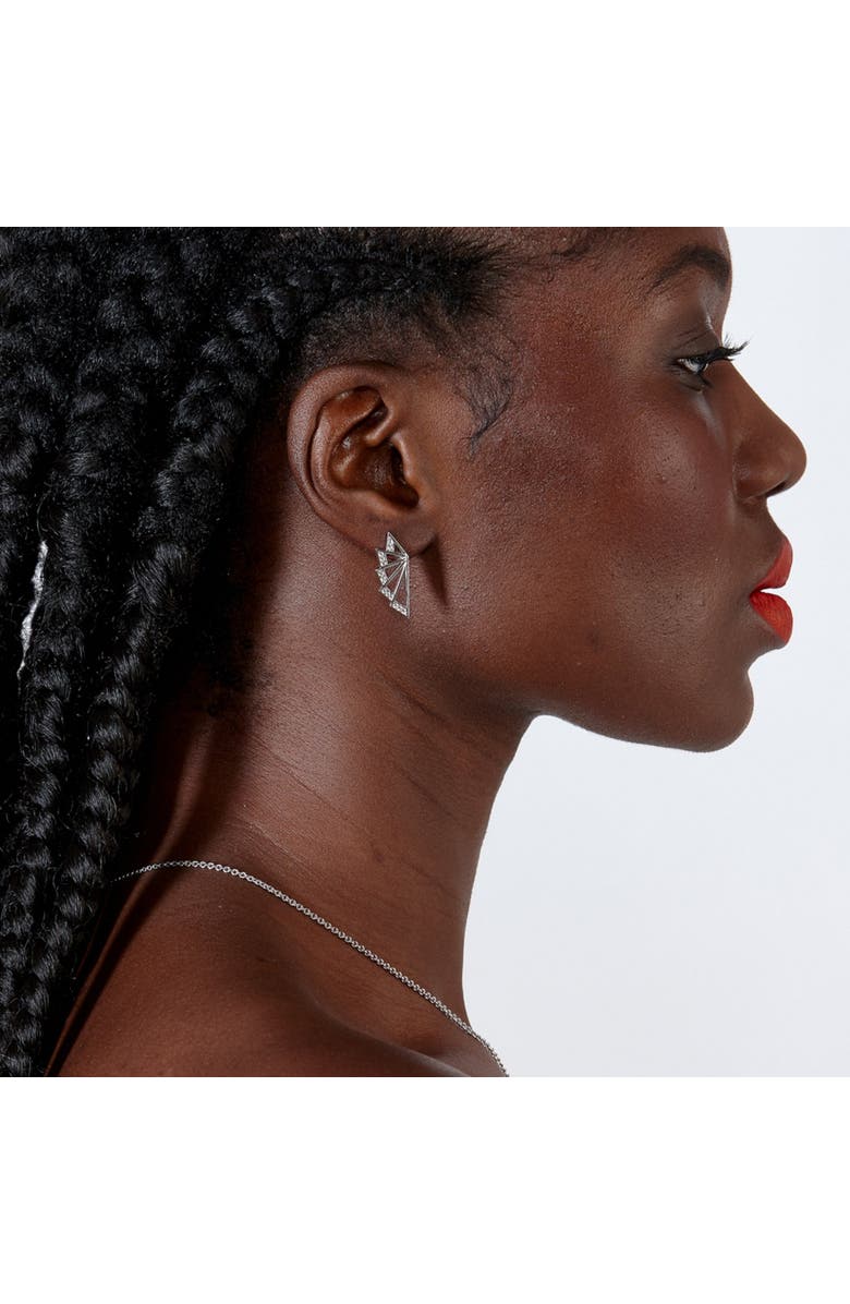 Lucy Quartermaine Angel Wing Studs, Alternate, color, Sterling Silver