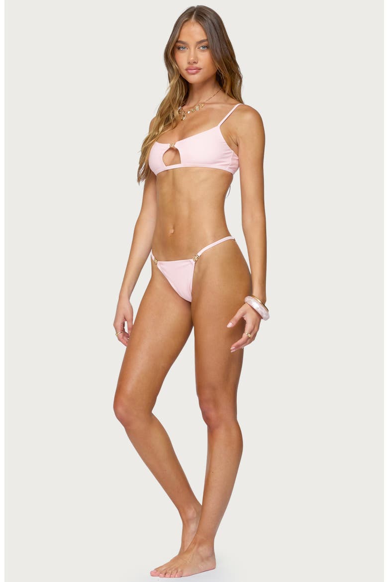 Kaya Cutout Bralette Bikini Top, Alternate, color, LIGHT-PINK