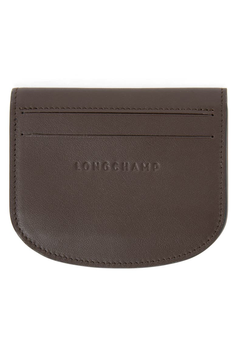 Le Pliage Xtra Leather Flap Card Case, Alternate, color, MOCHA