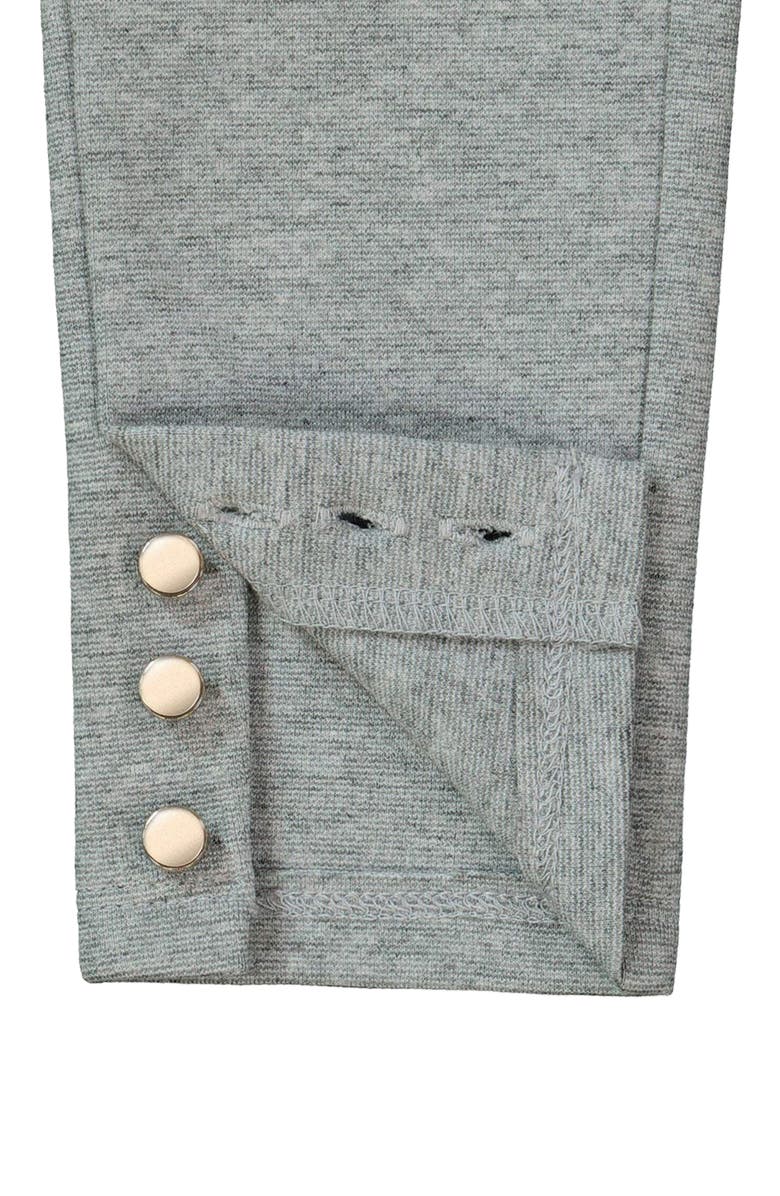 Hope & Henry Baby Girls' Button Cuff Ponte Pant, Infant, Alternate, color, Heather Grey Button Cuff