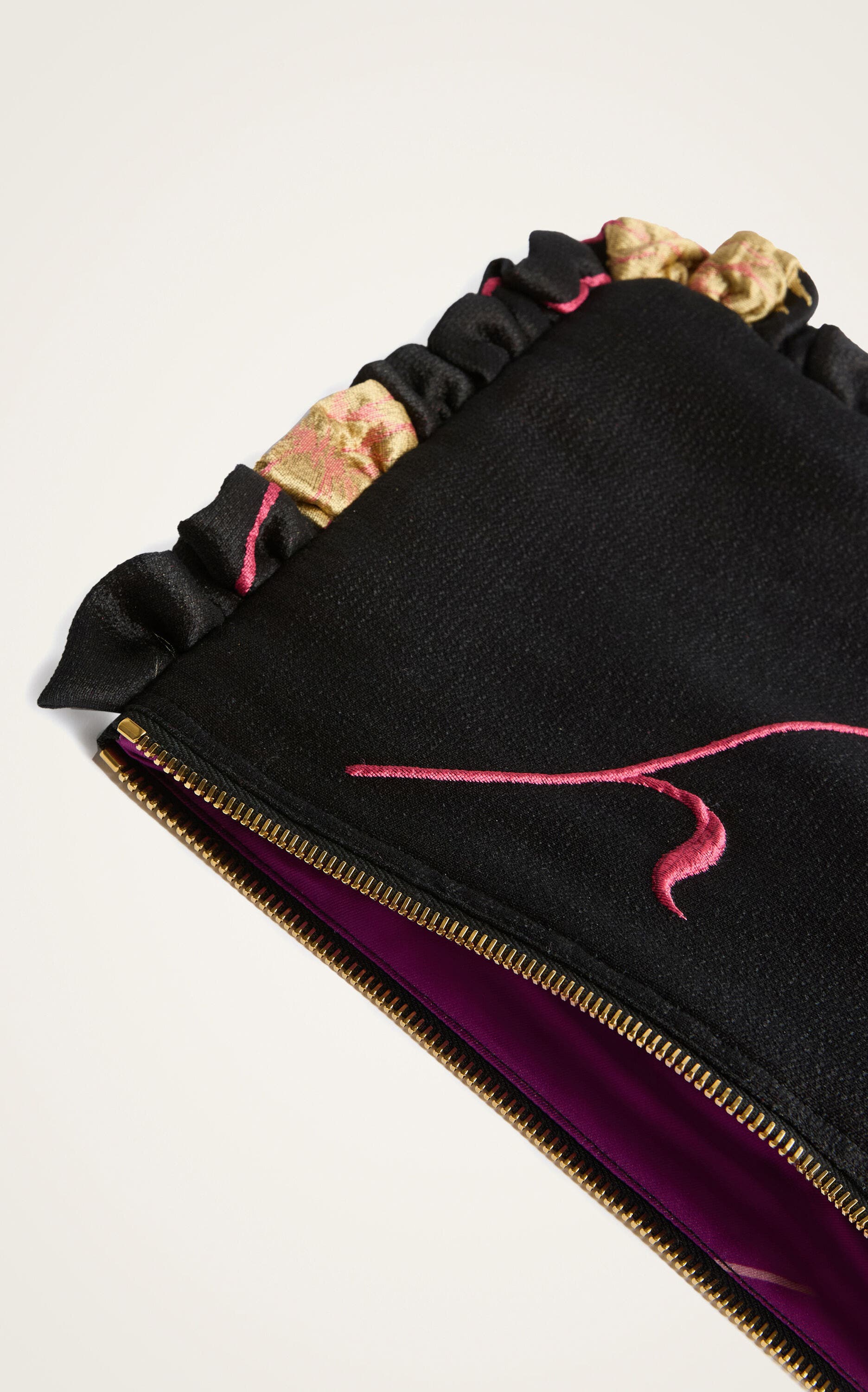 La DoubleJ Hand Pochette, Alternate, color, Derby Jacquard Black