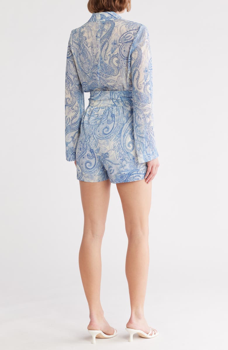 L'AGENCE Arabell Paisley Romper, Alternate, color, 