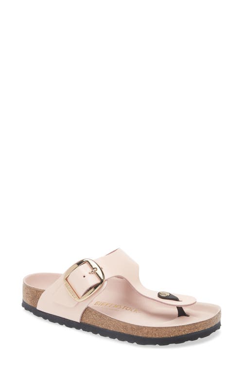 Birkenstock Gizeh Big Buckle Slide Sandal In Light Rose