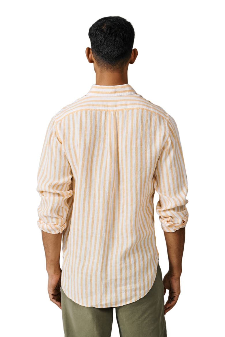 Worlaby Linen Long Sleeve Shirt, Alternate, color, Yellow Stripe
