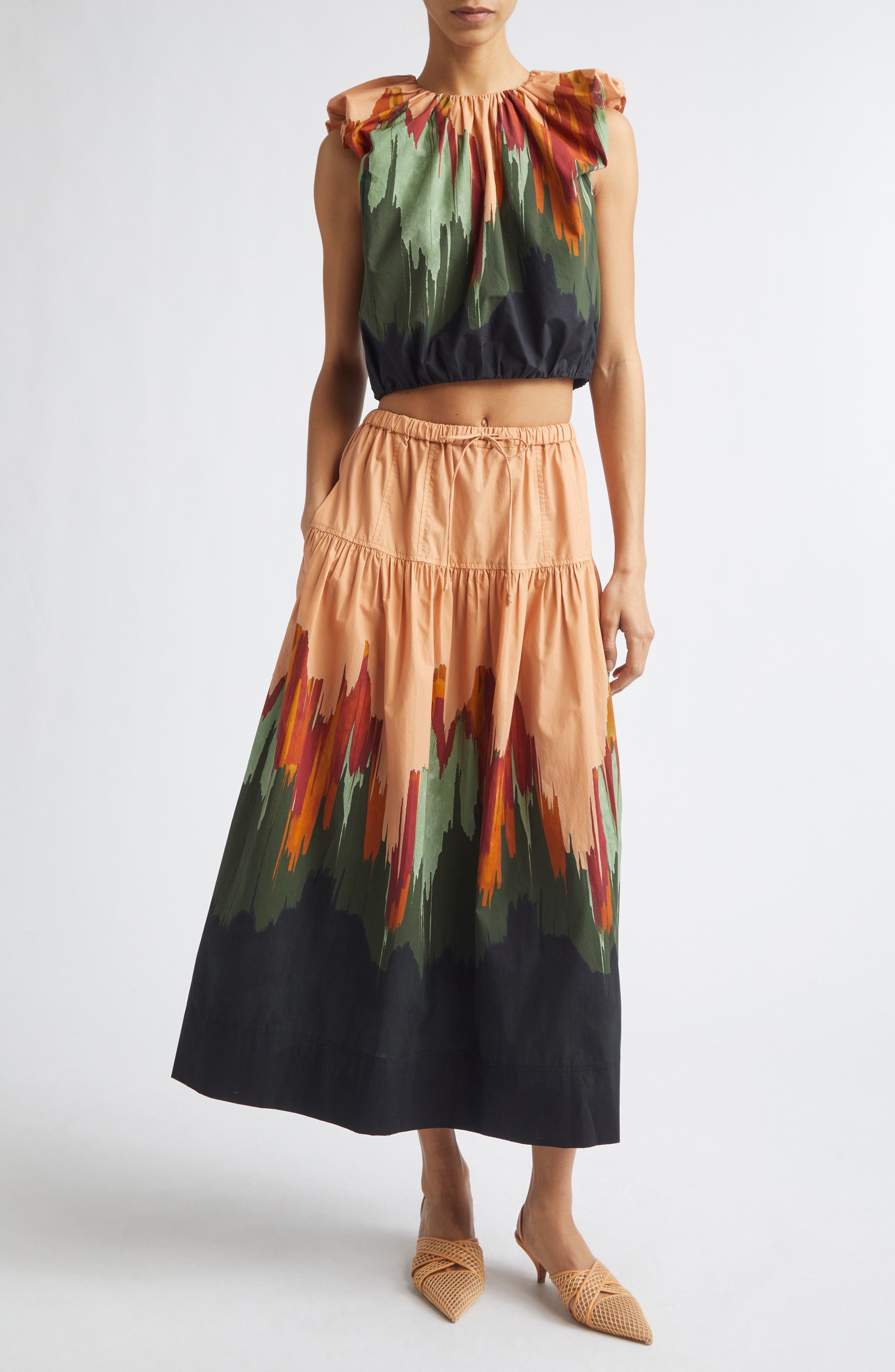 Theodora Tiered Cotton Maxi Skirt (Women) | Nordstrom
