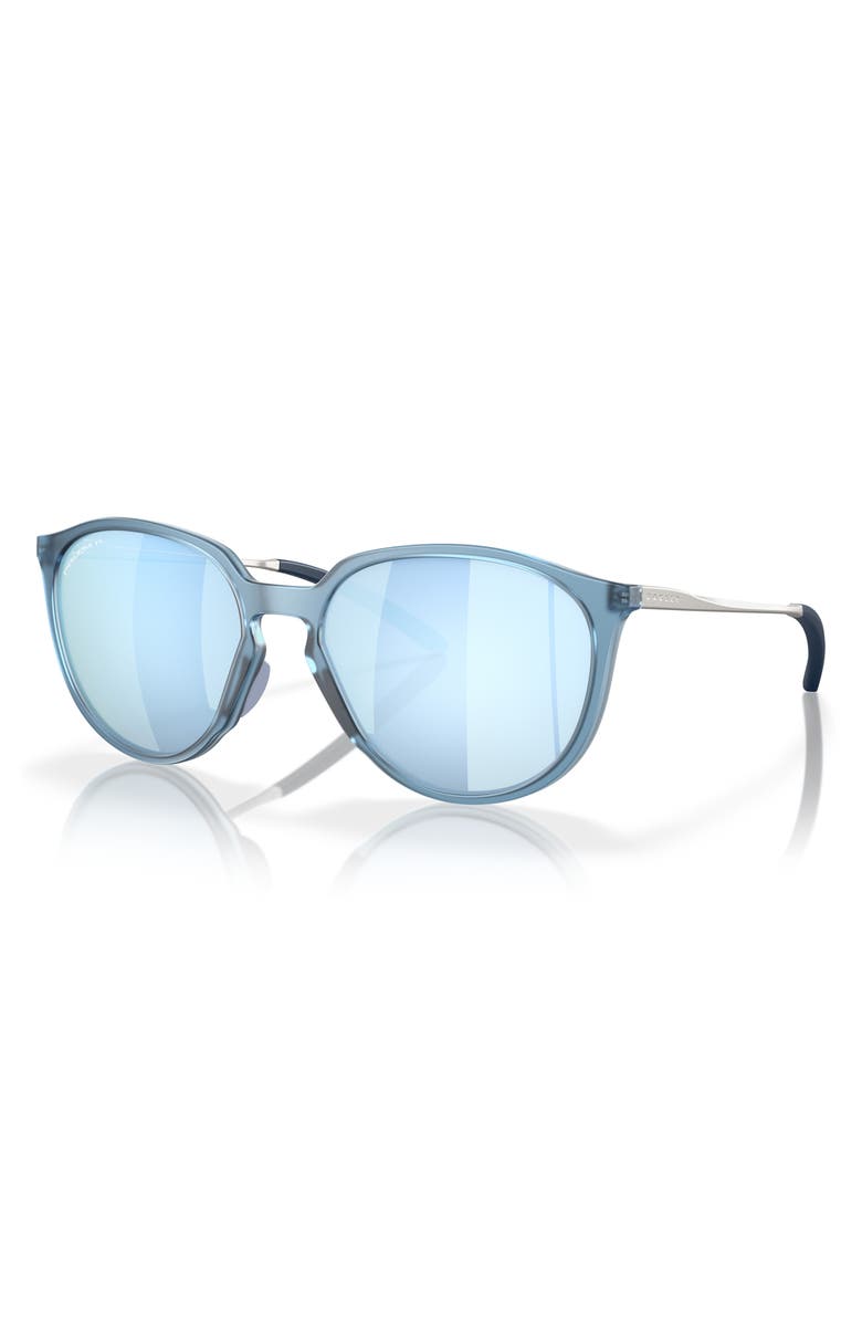 Oakley Sielo 57mm Polarized Round Sunglasses, Alternate, color, Dark Grey