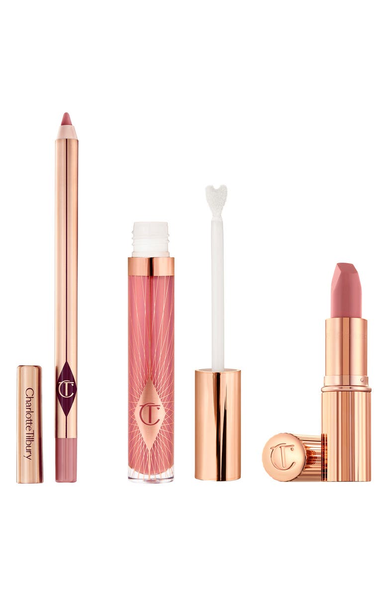 Charlotte Tilbury Pillow Talk Lip Secrets Full Size Set, Main, color,