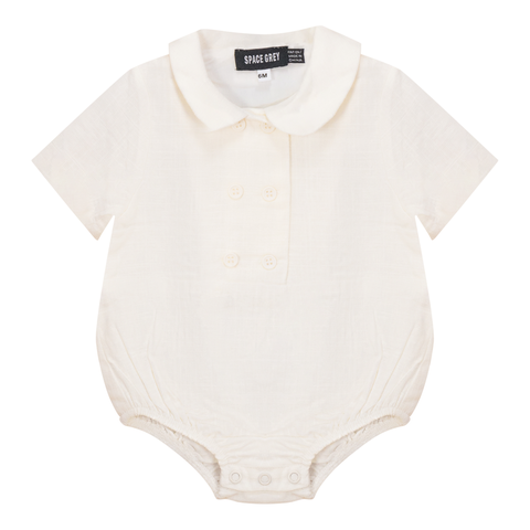 Woven Buttoned Romper (Baby)