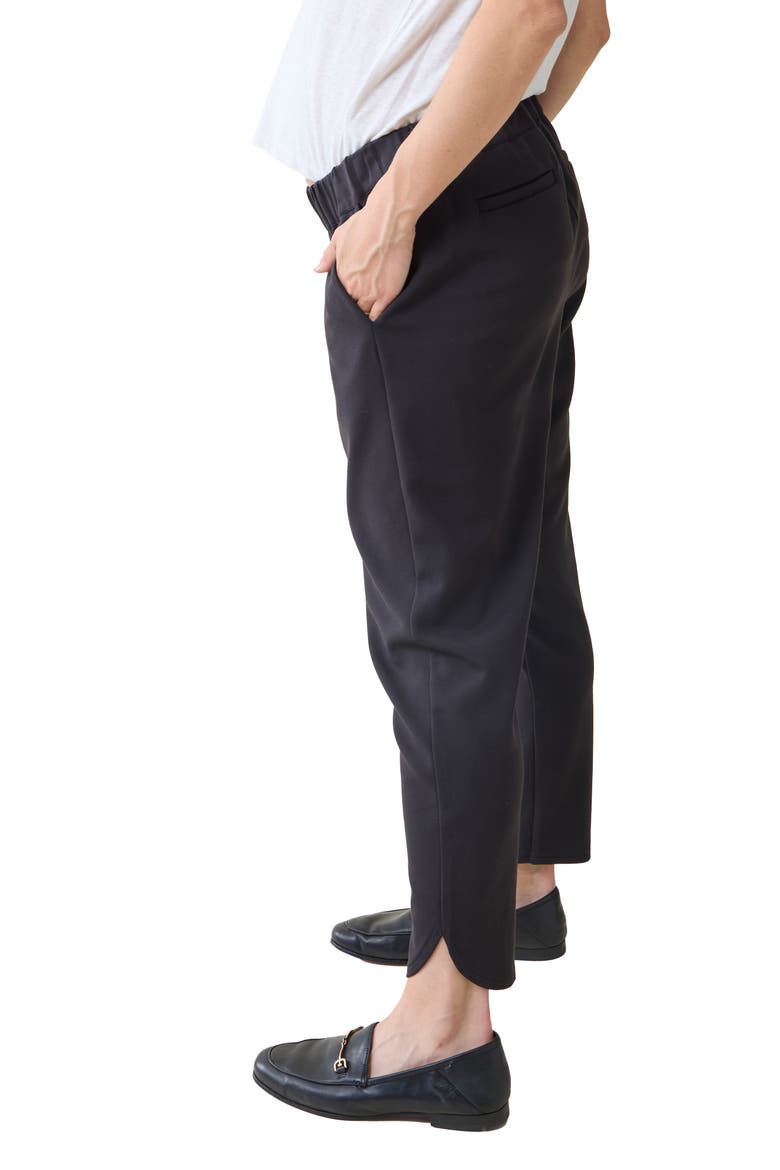 Ponte Crop Maternity Pants, Alternate, color, BLACK