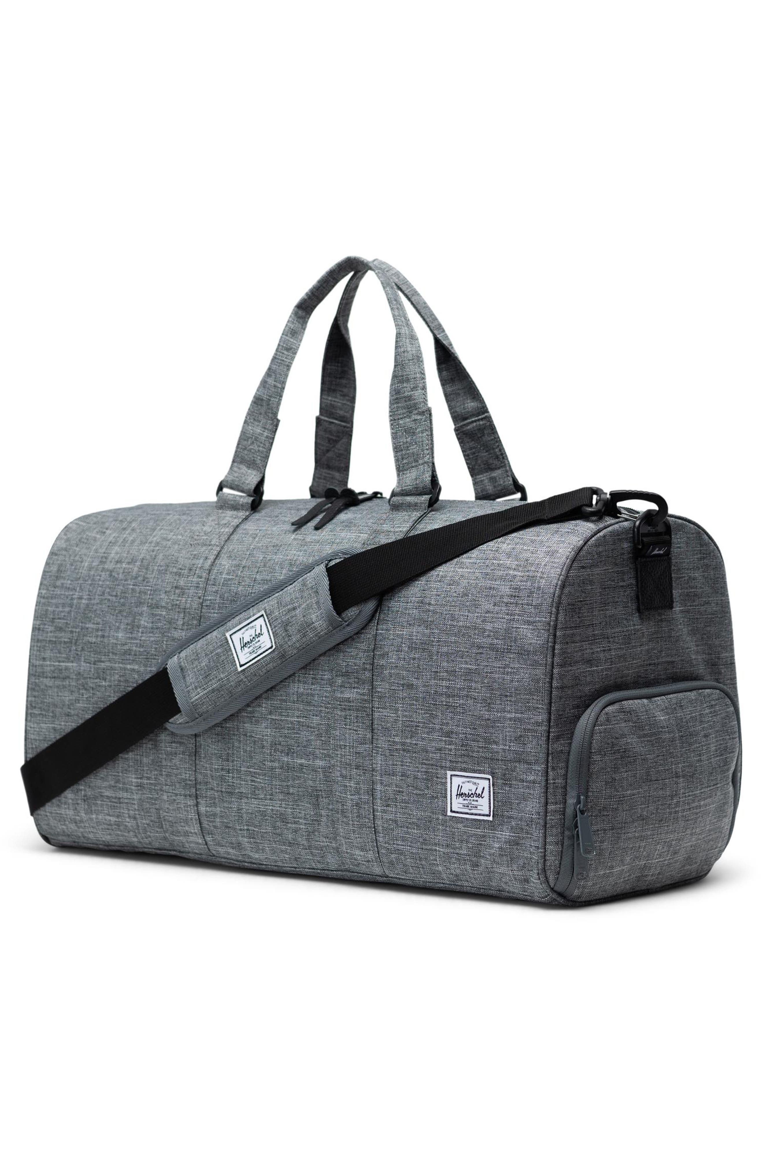Novel Duffle Bag, Alternate, color, RAVEN CROSSHATCH