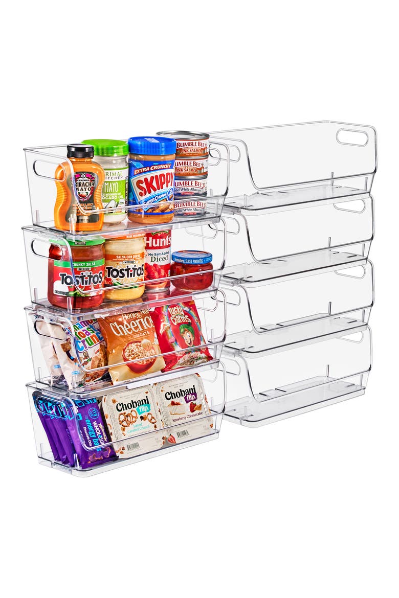 Stackable Open Front Storage Bins, Alternate, color, NO COLOR