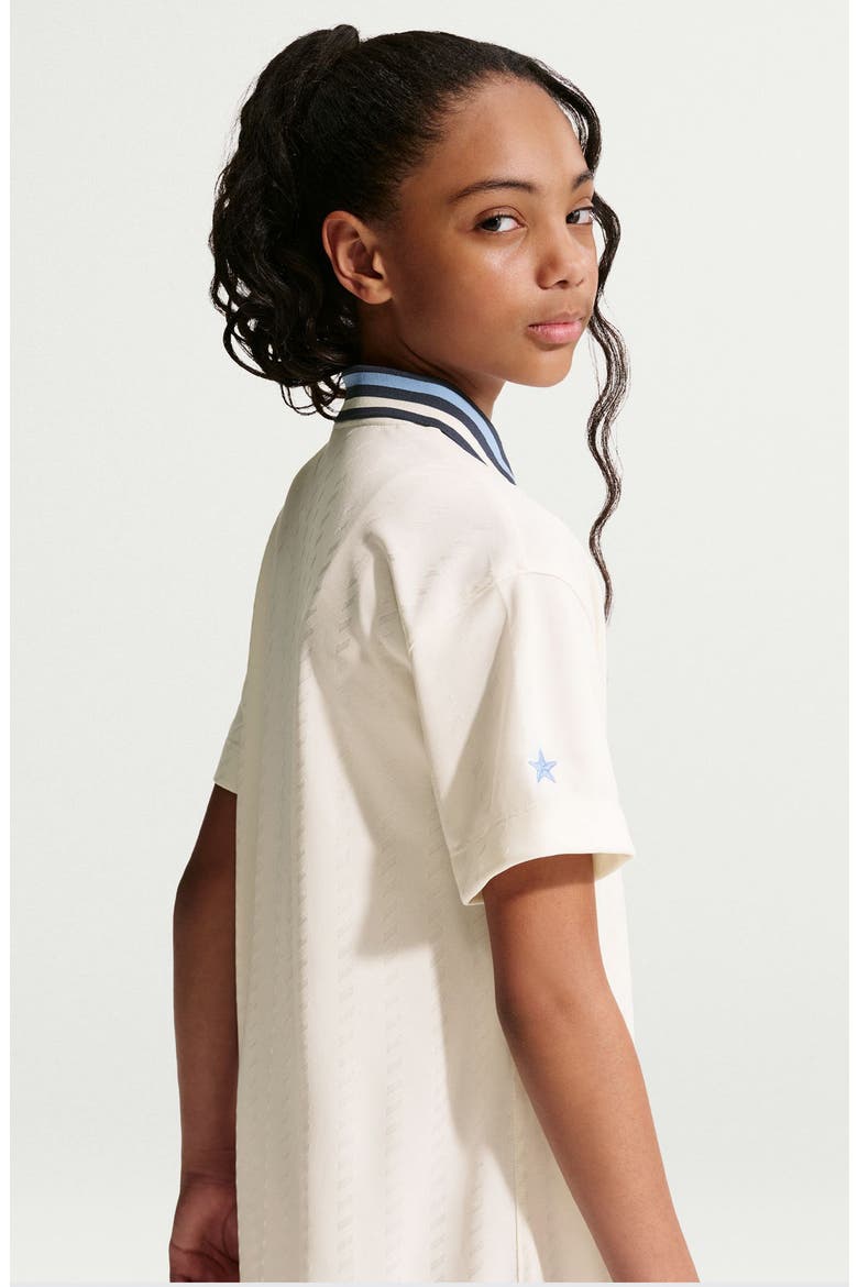Kids' Oversize Jersey T-Shirt Dress, Alternate, color, SOFT PEARL/ MIDNIGHT NAVY