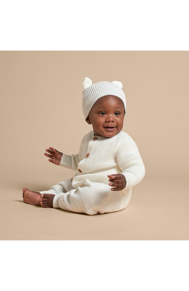 Modern Moments<sup>™</sup> by Gerber Romper & Hat Set, Alternate, color, Ivory