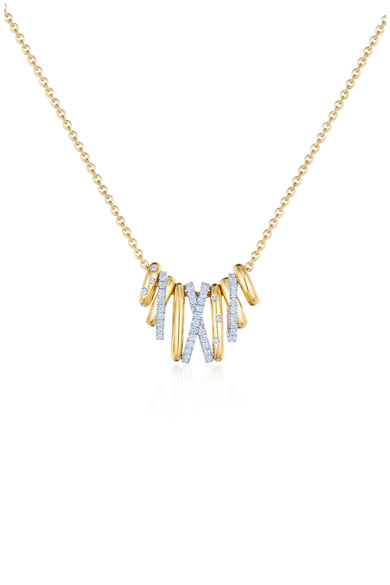 Orbit Diamond Pendant Necklace, Main, color, YELLOW GOLD/ DIAMOND