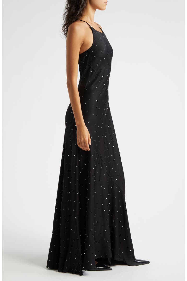 Sybil Stud Embellished Sleeveless Dress, Alternate, color, BLACK/SILVER