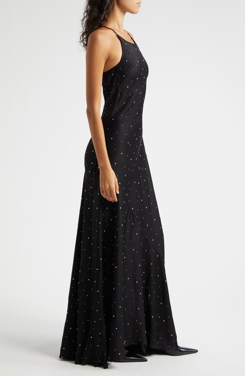 A.L.C. Sybil Stud Embellished Sleeveless Dress, Alternate, color, Black/Silver