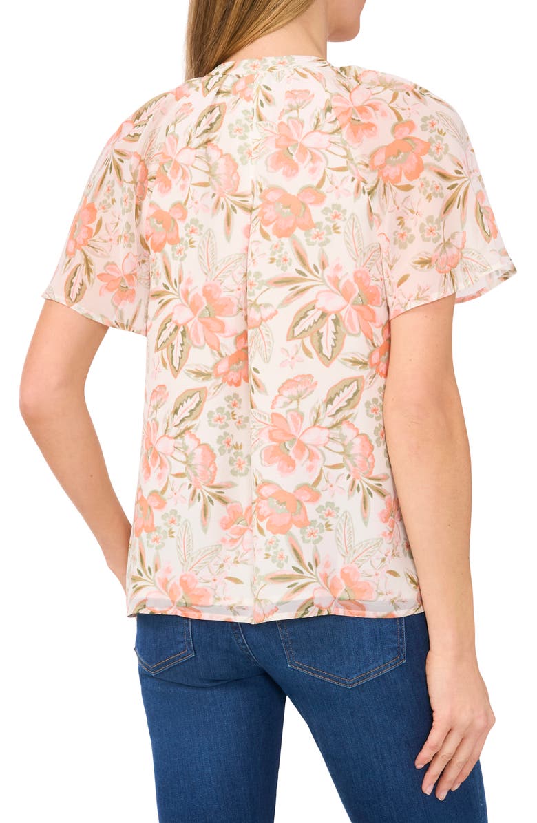 CeCe Raglan Flutter Sleeve Top, Alternate, color, 