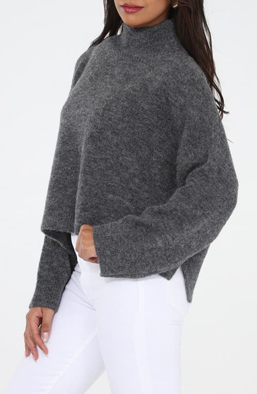 Rain And Rose Turtleneck Sweater In Gray