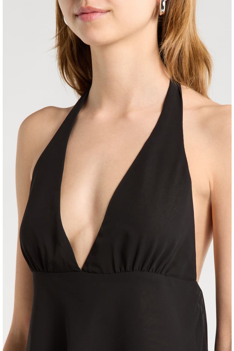 The Ryan Halter Minidress, Alternate, color, BLACK
