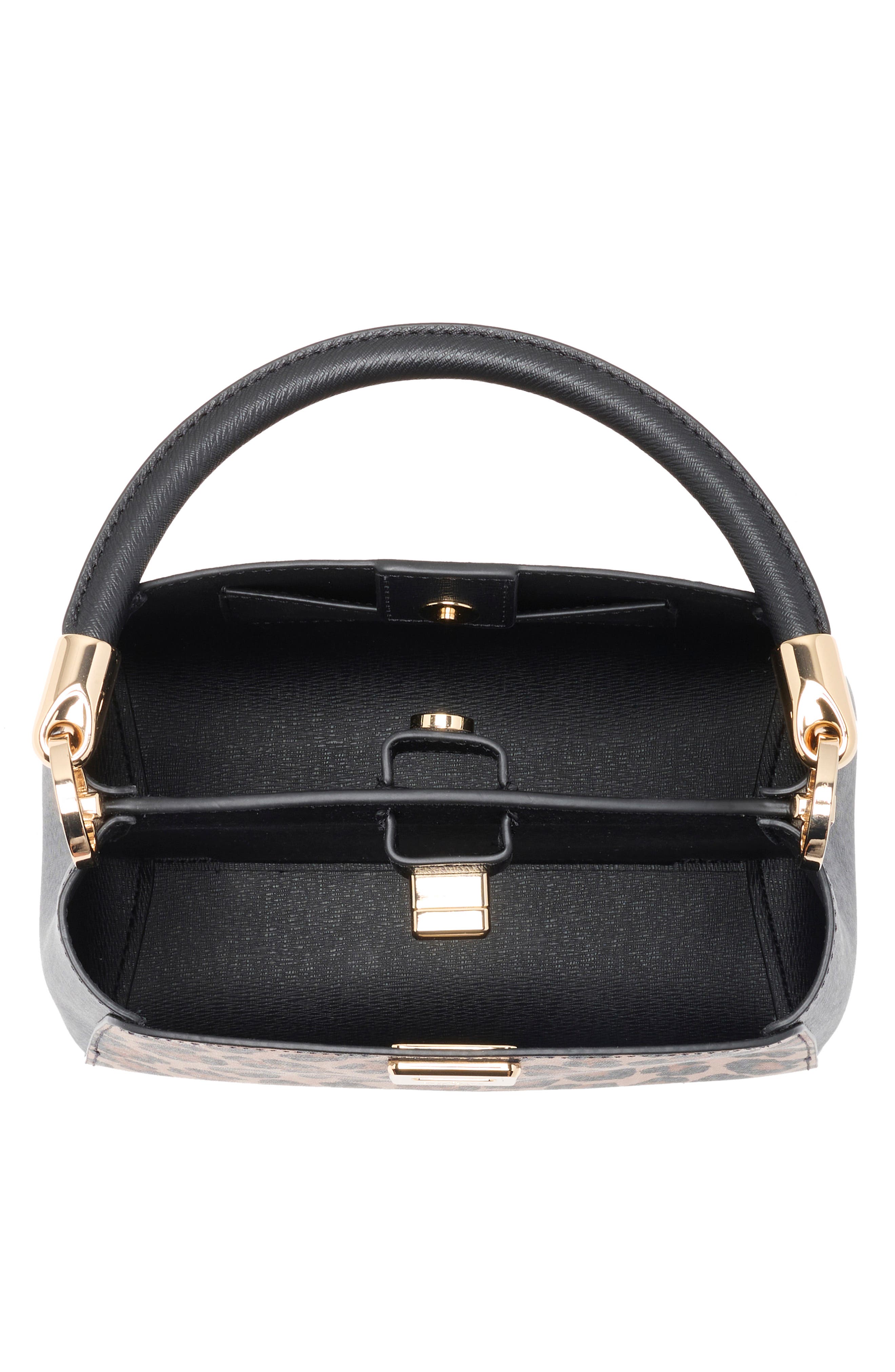 phoebe leopard print shoulder bag, Alternate, color, BROWN MULTI