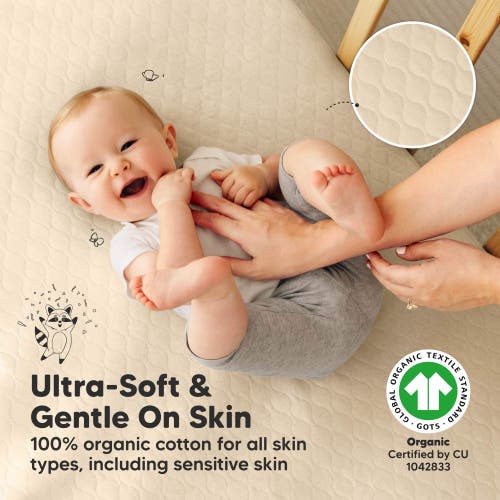 Keababies 2-pack Mavy Protect+ Waterproof Crib Mattress Protector In Khaki