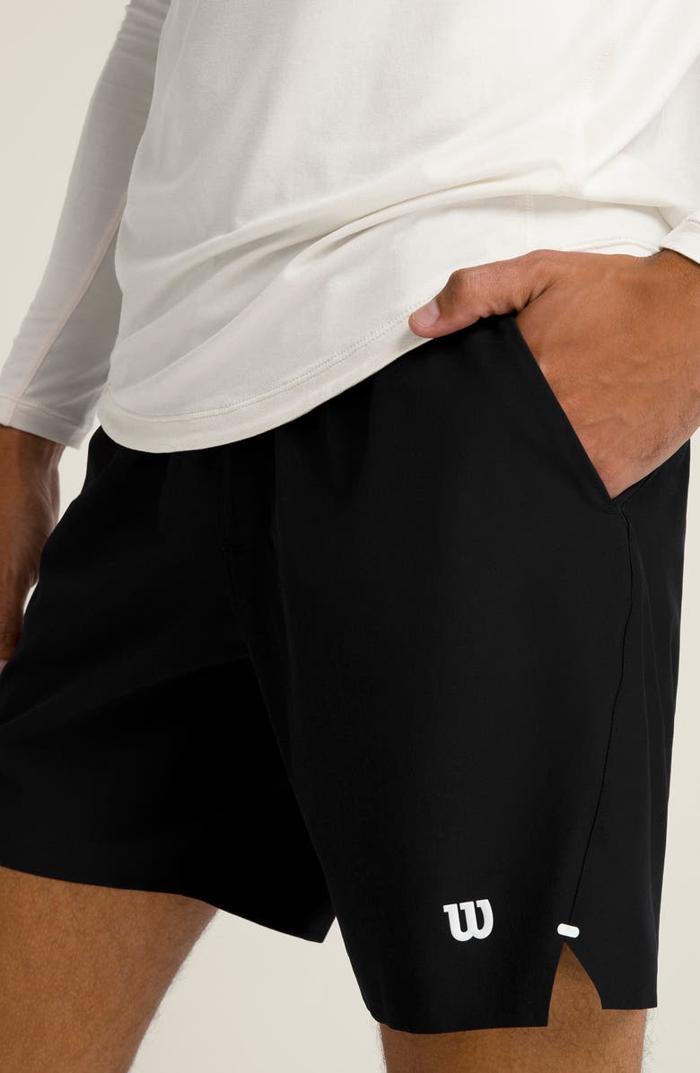 WILSON Tournament V2 Tennis Shorts, Alternate, color, Black