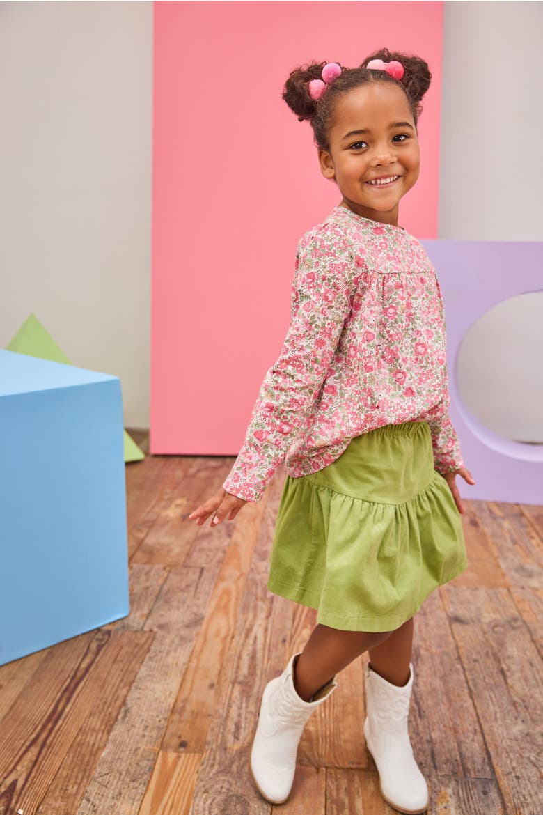 Kids' Floral Lisle Top, Alternate, color, Recoleta Floral Rose