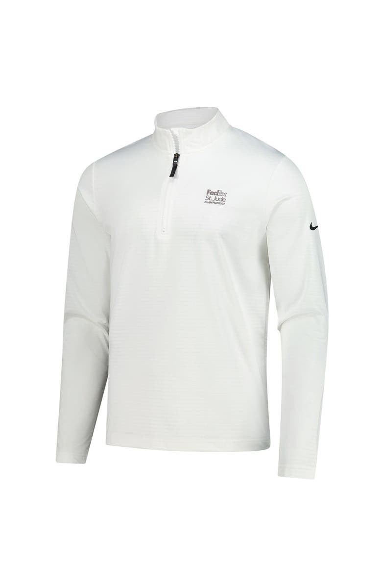 Nike Men's Nike White FedEx St. Jude Championship Performance Victory Quarter-Zip Pullover, Alternate, color,