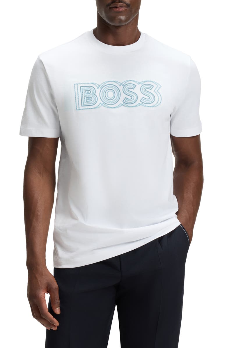 BOSS C-Thompson Logo T-Shirt, Main, color, White