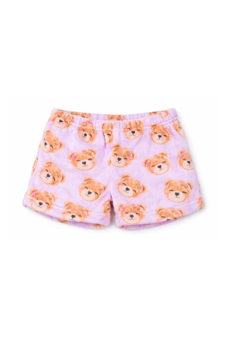 Plush Lavender Teddy loungewear Shorts, Main, color, Lavender