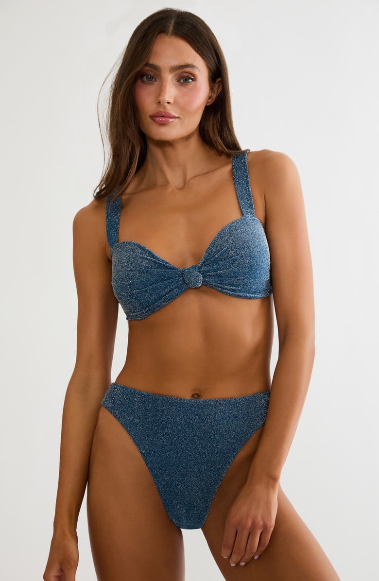 Beach Riot Sophia Knot Front Bikini Top, Alternate, color, 