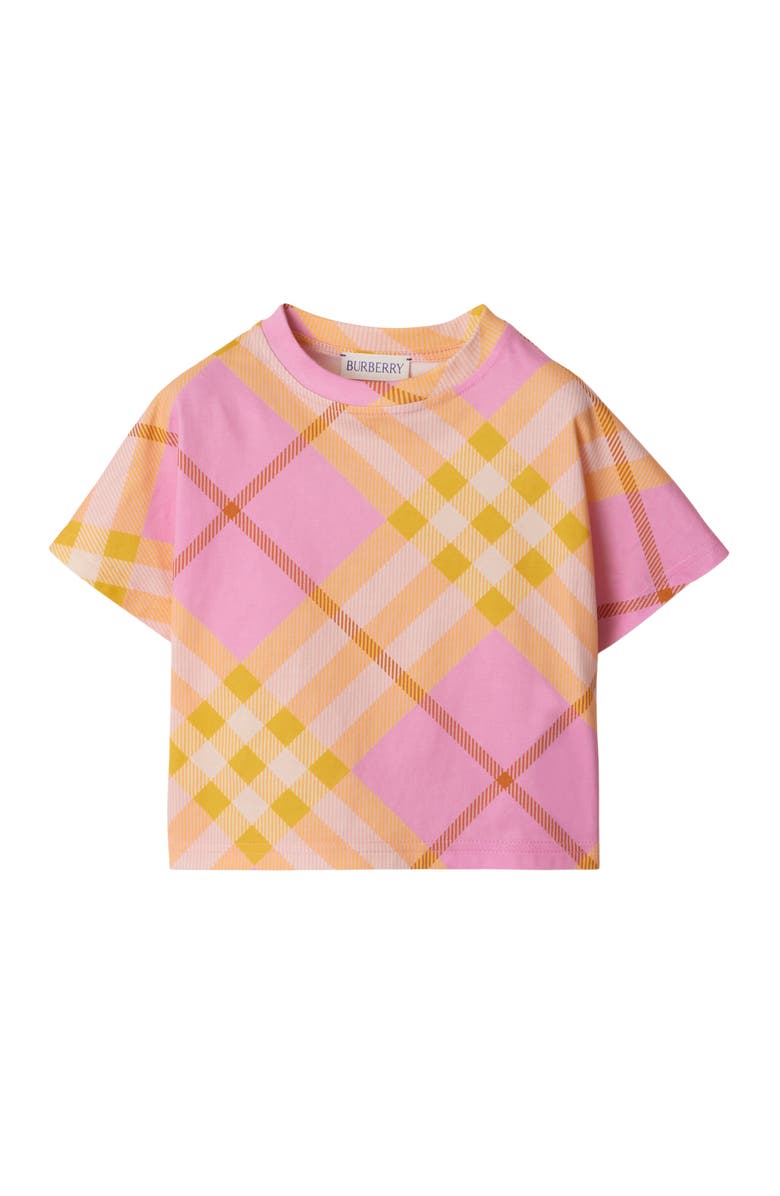 Burberry Check Cotton T-shirt, Main, color, 