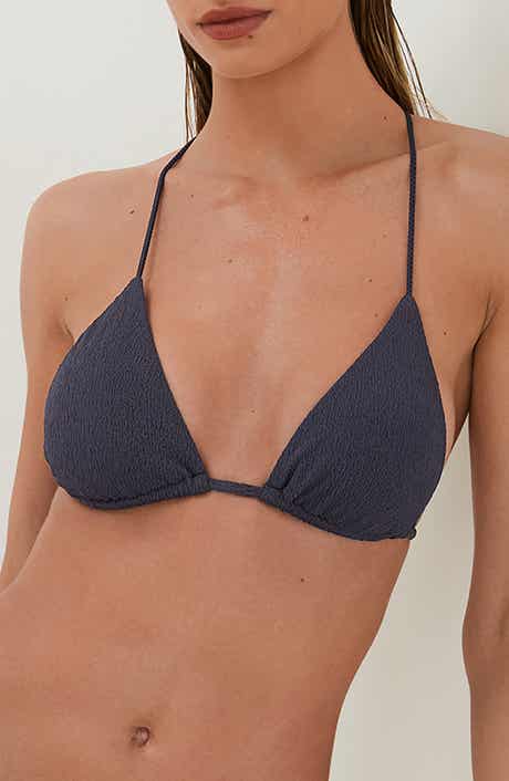 ViX Paula Hermanny Firenze Alba T-Back Beaded Triangle Bikini Top
