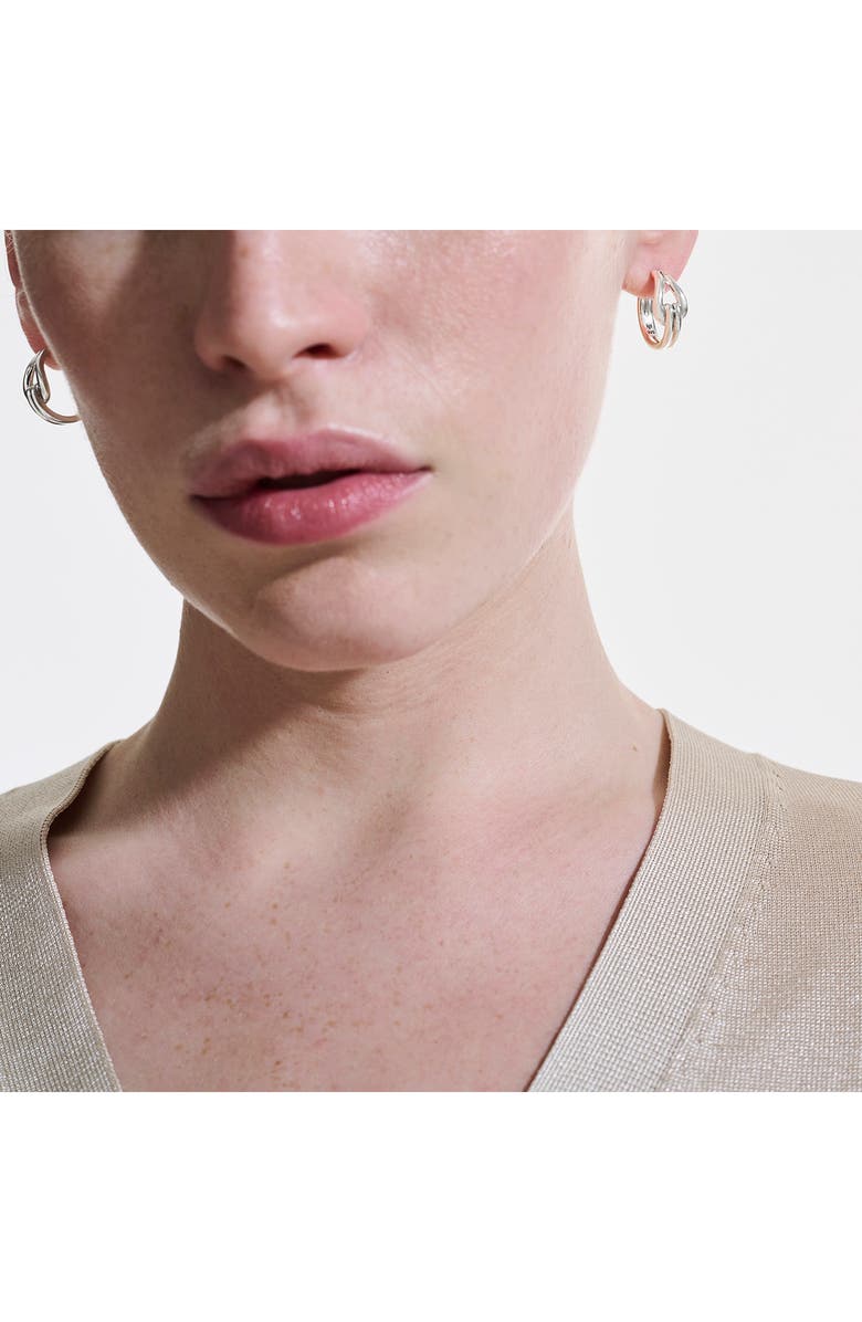 John Hardy Surf Hoop Earrings, Sterling Silver, 18.5mm, Alternate, color, Silver