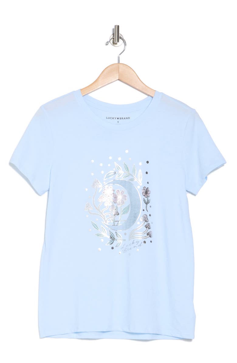 Lucky Brand Moon Graphic T-Shirt, Alternate, color, Celestial Blue