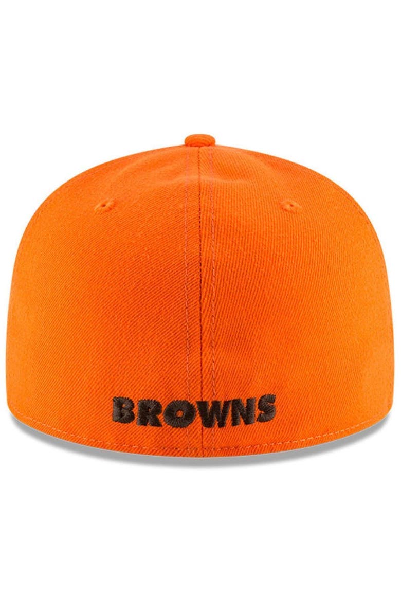 New Era Men's New Era Orange Cleveland Browns Omaha  Brownie The Elf Throwback 59FIFTY Fitted Hat, Alternate, color, 