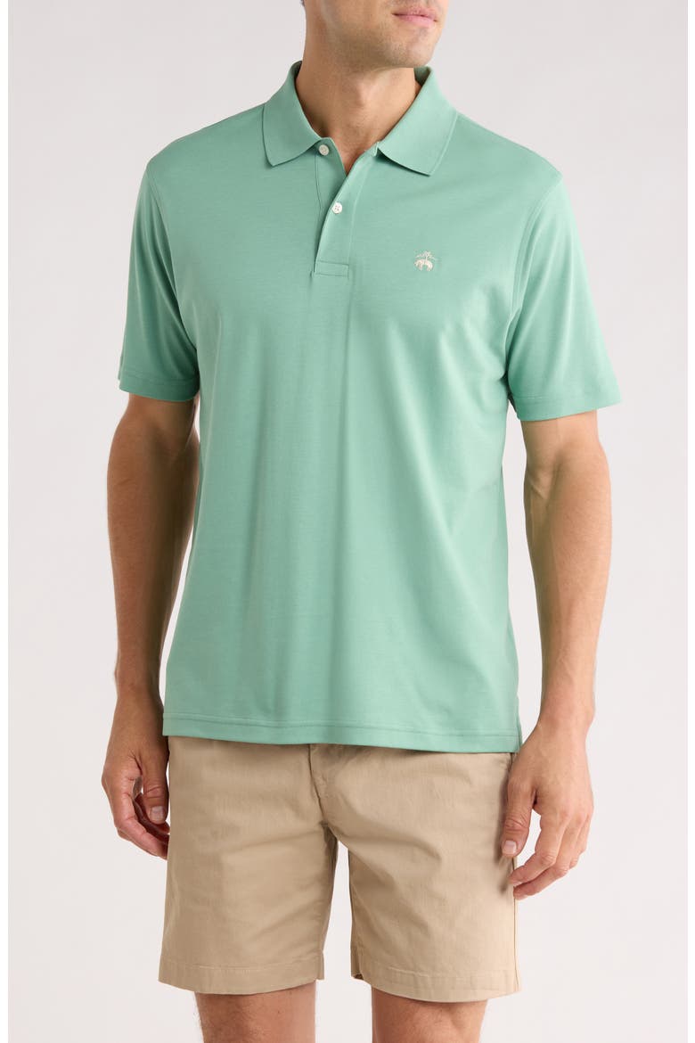 Pima Cotton Interlock Knit Polo, Main, color, MALACHITE GREEN