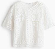 H&M Oversized Crochet-look Blouse