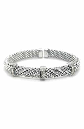 MESHMERISE Pavé Diamond Station Bangle Bracelet - 0.10 ctw
