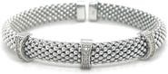 MESHMERISE Pavé Diamond Station Bangle Bracelet - 0.10 ctw