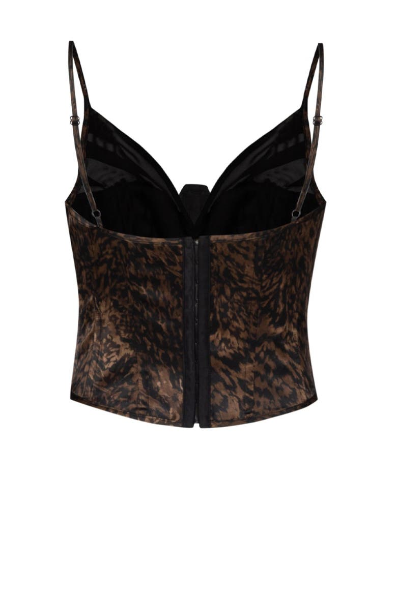 Pure Silk Your *Itch Kangaroo Corset Top, Alternate, color, Leopard