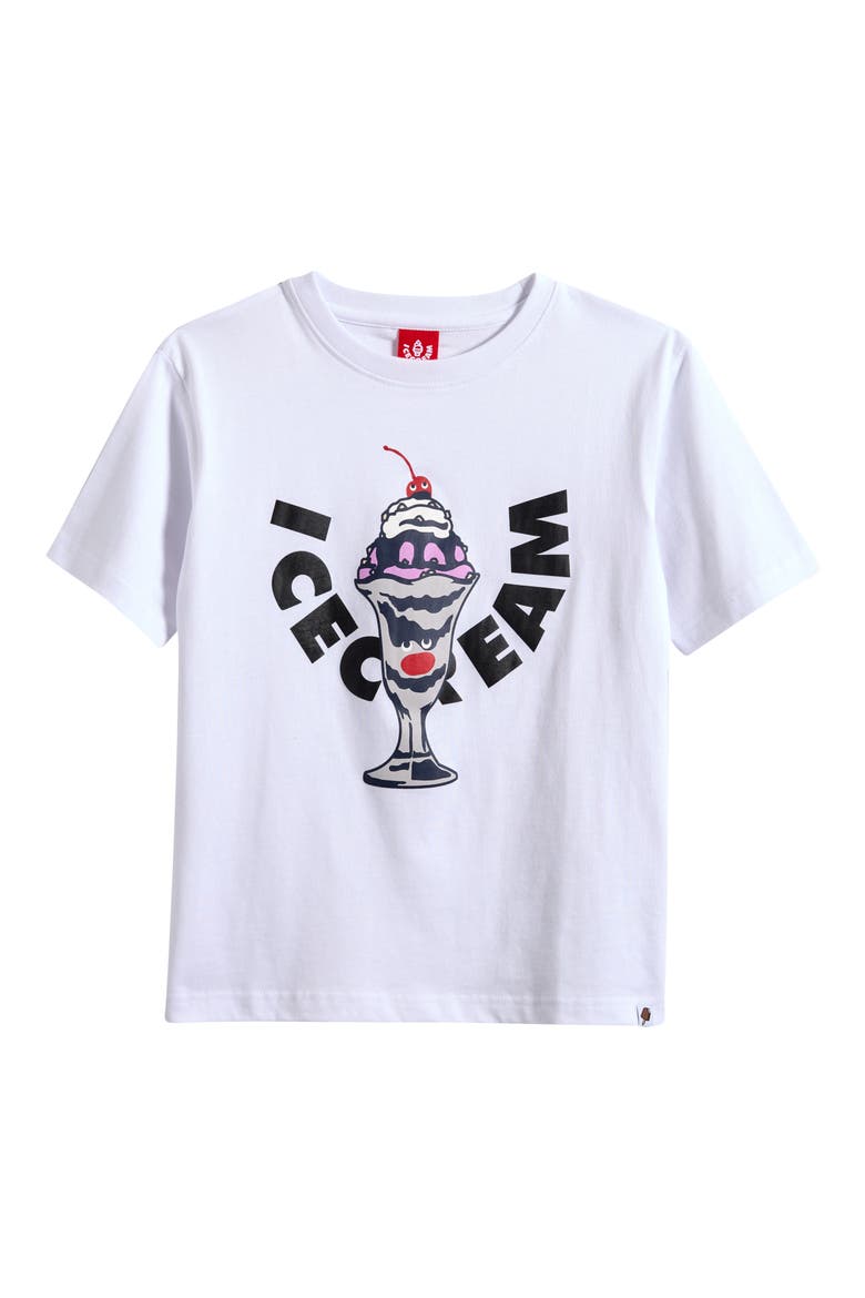 Kids' Sundae Cotton Graphic T-Shirt, Main, color, WHITE