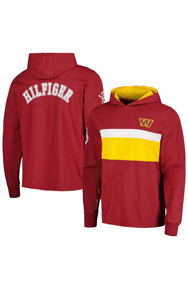 Tommy Hilfiger Men's Tommy Hilfiger  Burgundy Washington Commanders Morgan Long Sleeve Hoodie T-Shirt, Main, color, Burgundy