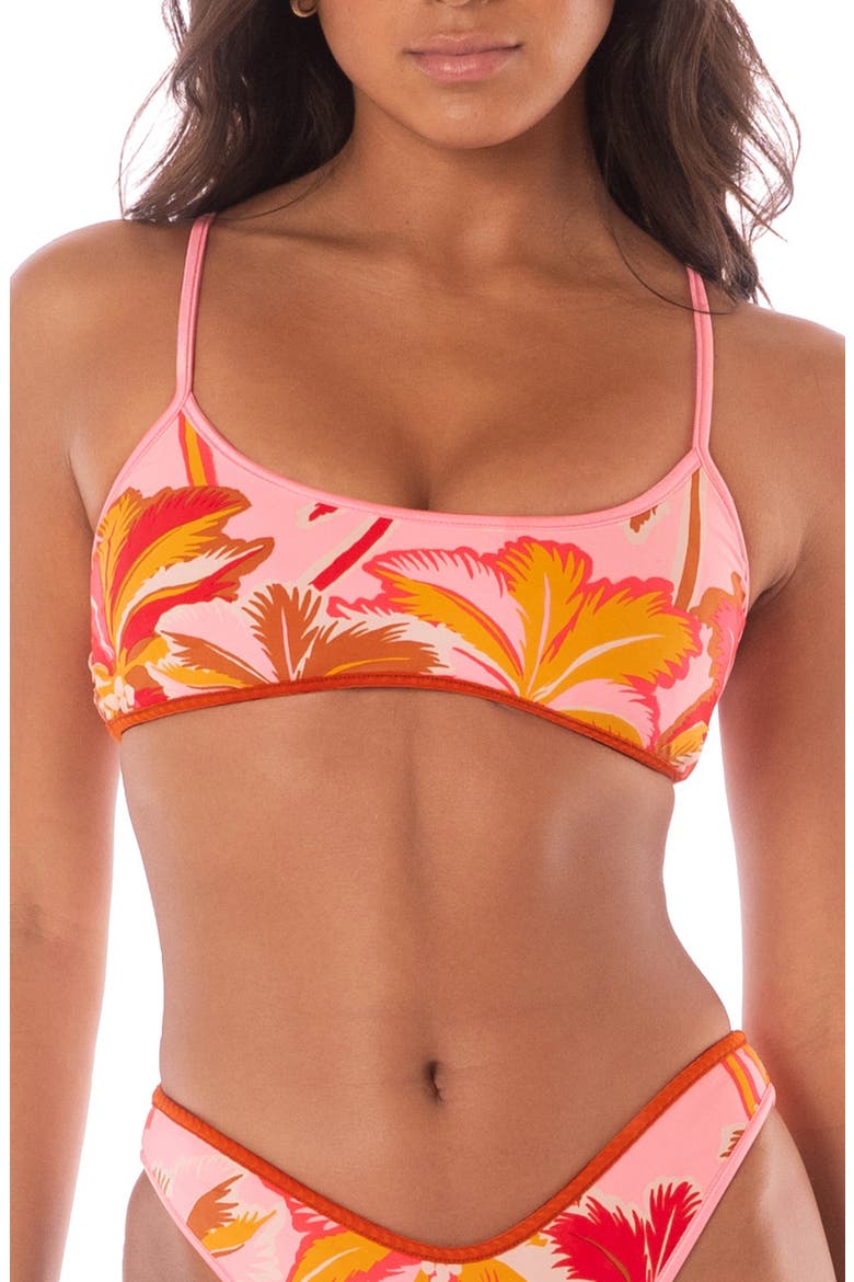 Apple Red Lane Reversible Bikini Top, Alternate, color, RED