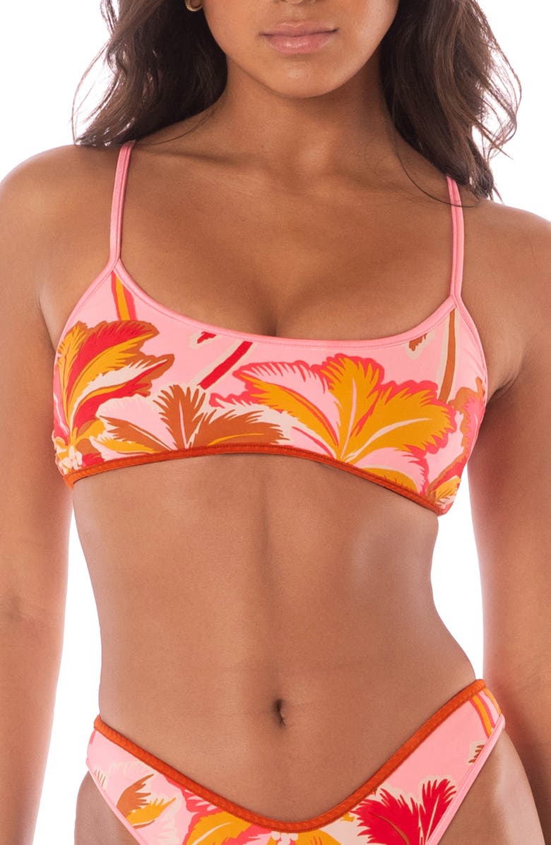 Maaji Apple Red Lane Reversible Bikini Top, Alternate, color, Red