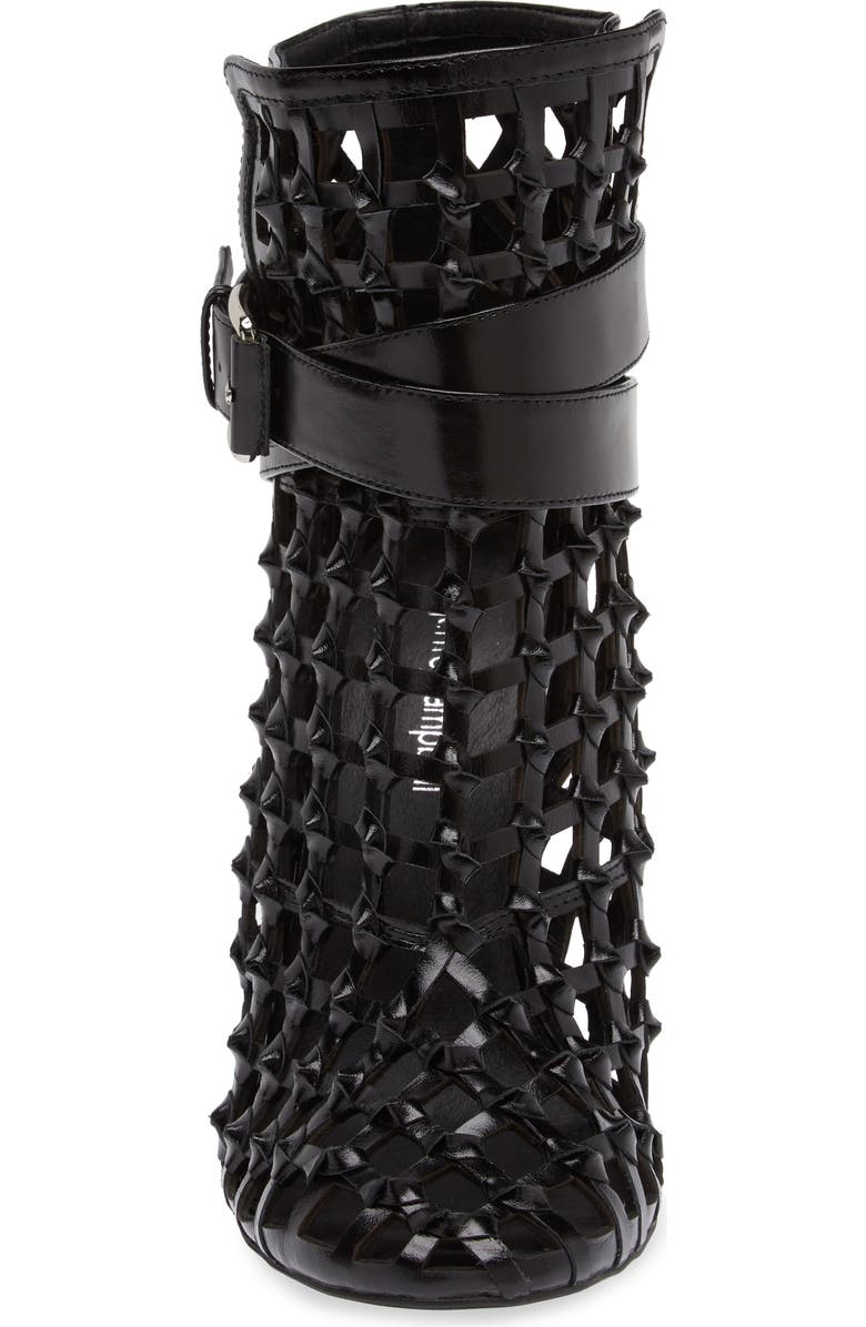 Jeffrey Campbell Loom Cage Bootie, Alternate, color, Black