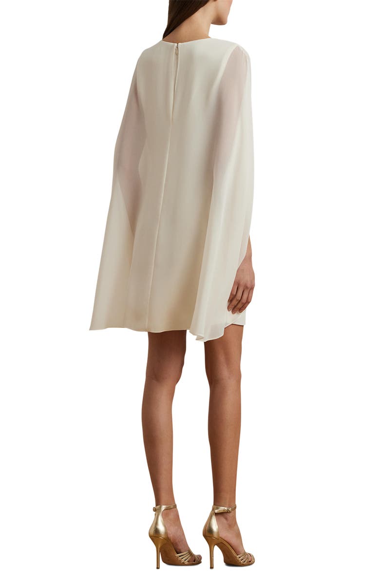 Cape Long Sleeve Cocktail Minidress