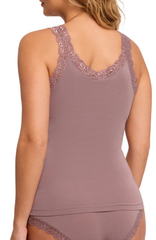 Fleur't Iconic Lace Trim Camisole With Shelf Bra In Cappuccino