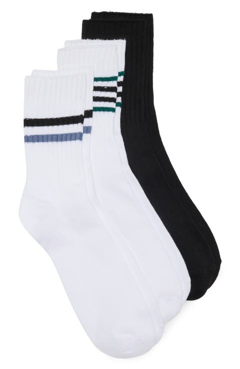 3-Pack Retro Crew Socks