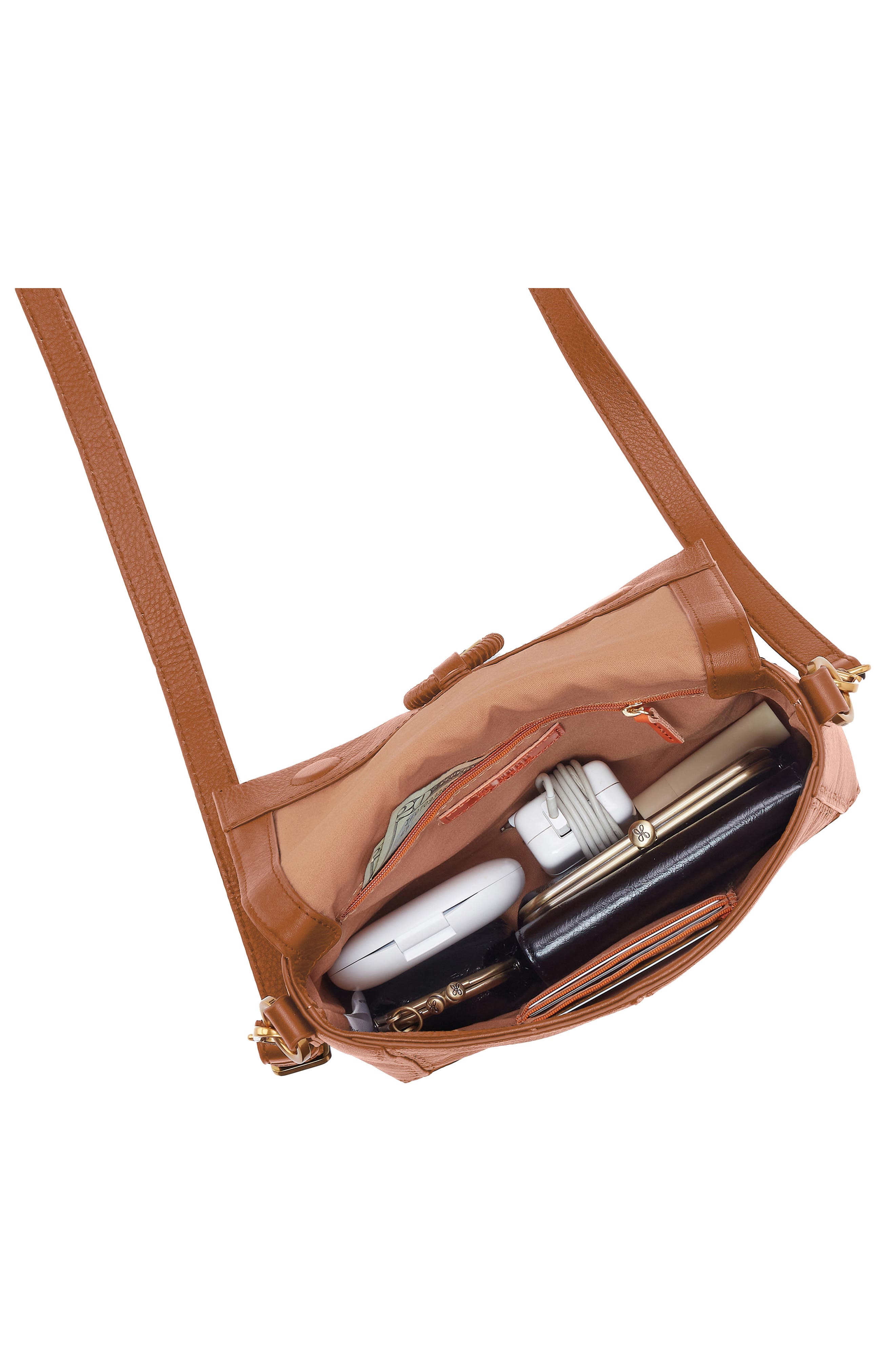 HOBO Austin Flap Leather Crossbody Bag, Alternate, color, Warm Honey